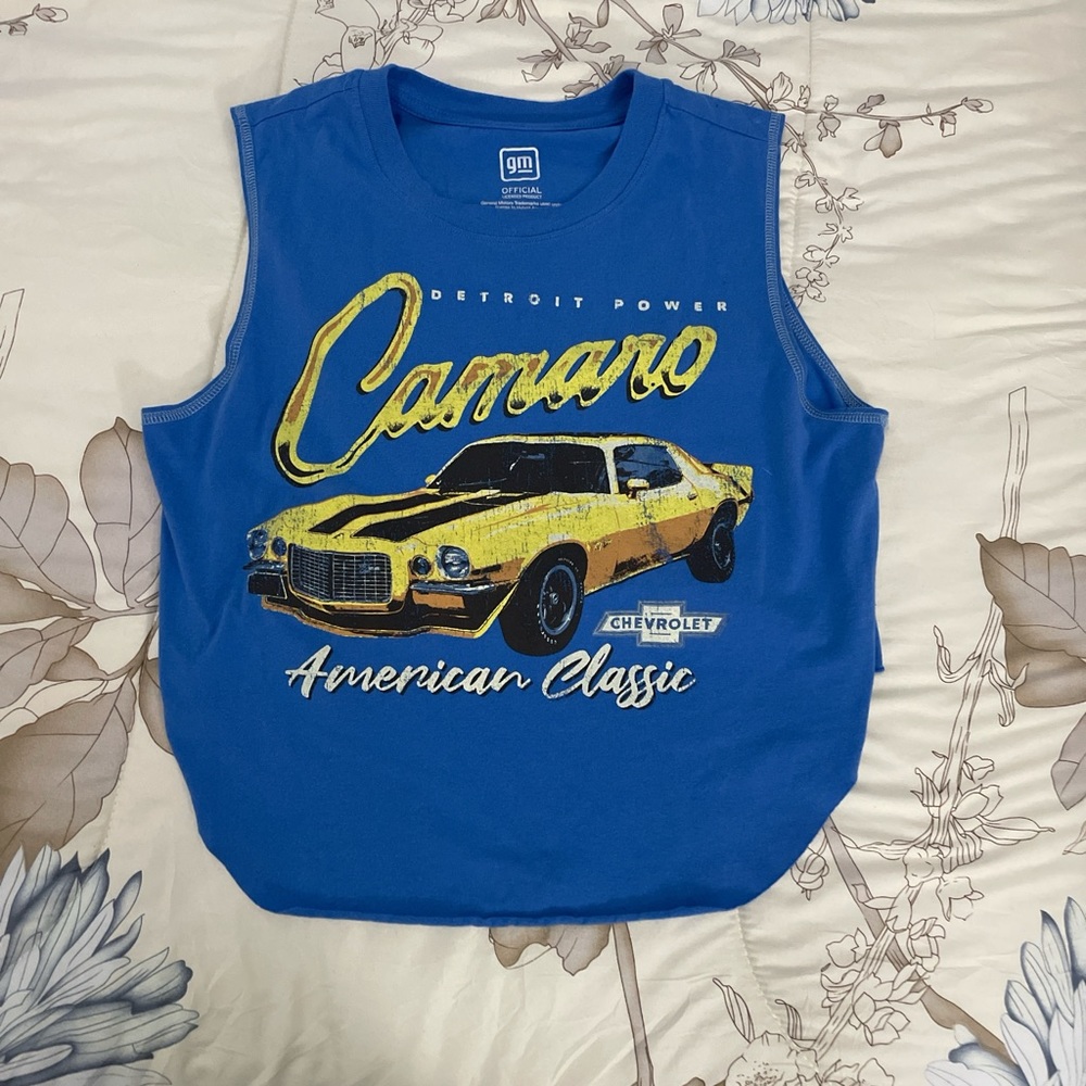 Blue Camaro tank top